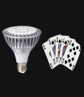 LED LIGHT PLAYING CARDS DEVICE